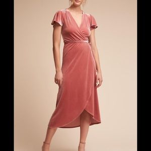 BHLDN THRIVE Velvet Wrap Dress (Small)